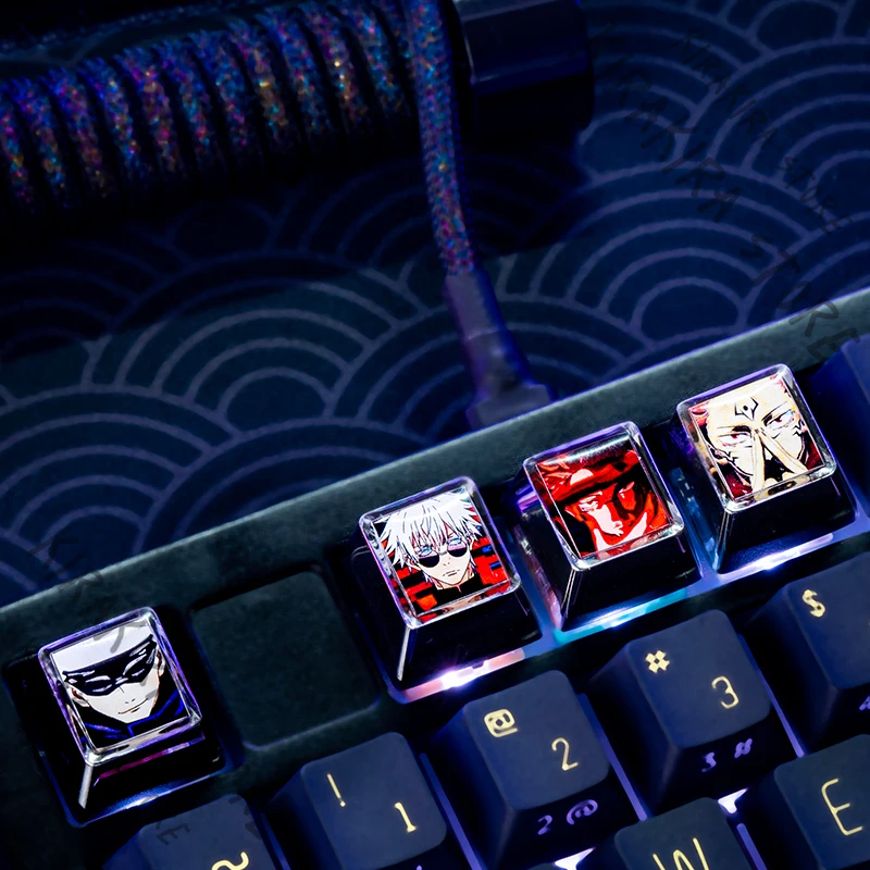 

Jujutsu Kaisen Anime Keycaps Computer Accessories Cosplay Satoru Gojo Ryomen Sukuna Mechanical Kforce Cartoon Keyboard Cap
