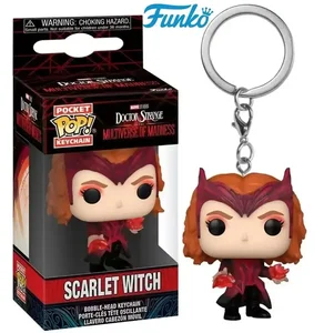 Funko Pop Marvel Scarlet Witch Doctor Strange Keychain Pending Acción Figuras de juguete Pocket Pop Keychain Modelo de regalo Juguetes 8 mejores ventas pop Marvel - №7
