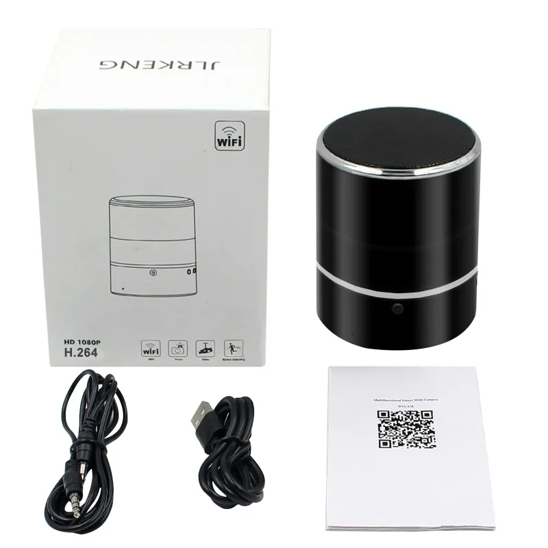 Mini Cameras Bluetooth Speaker Wireless Hidden WiFi Cameras Surveillance 240° Viewing Angle Full Hd 1080P Home Security Monitor
