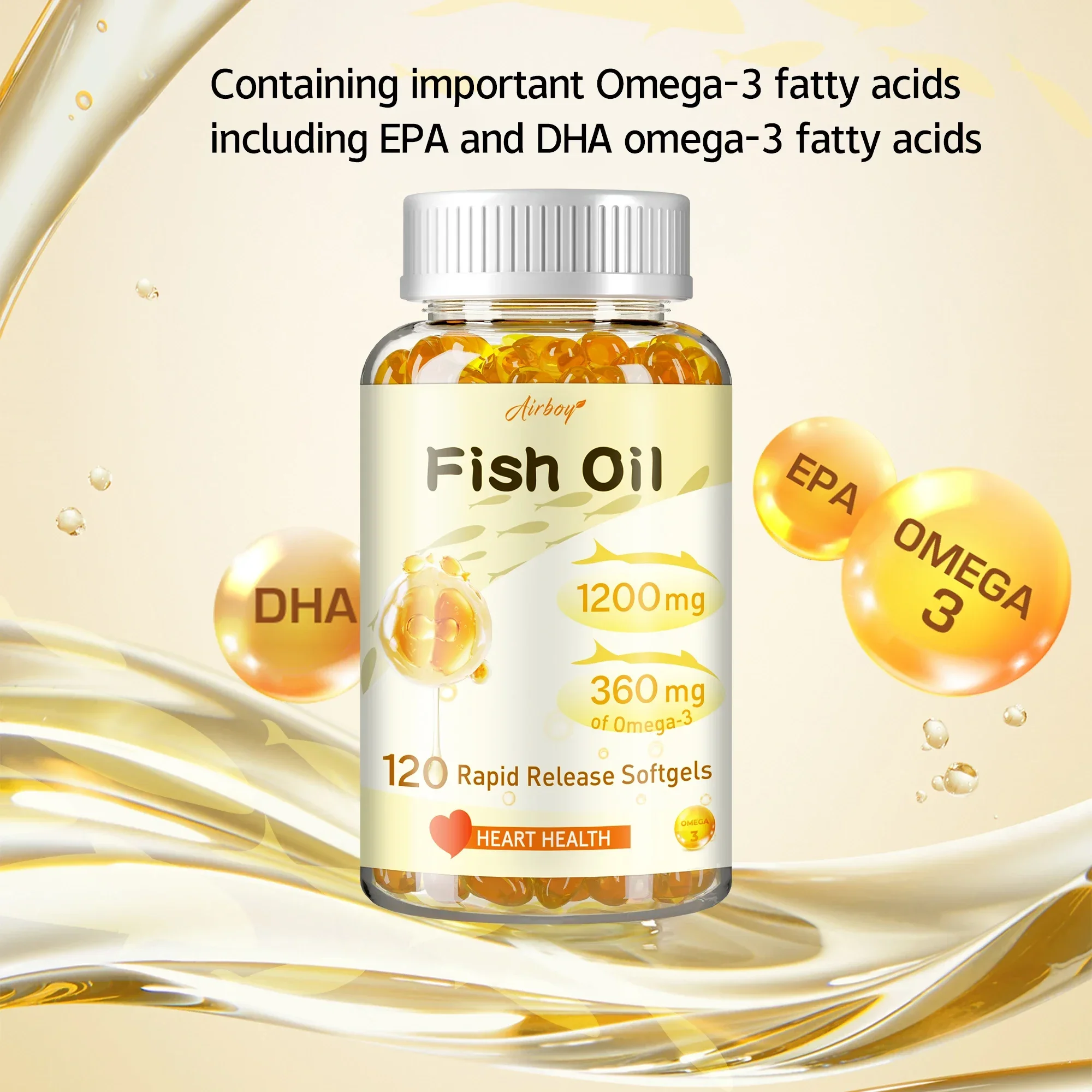 

Fish Oil - Improve Bad Mood, Relieve Stress, Strengthen The Brain, Improve Memory and IntelligenceSupplements