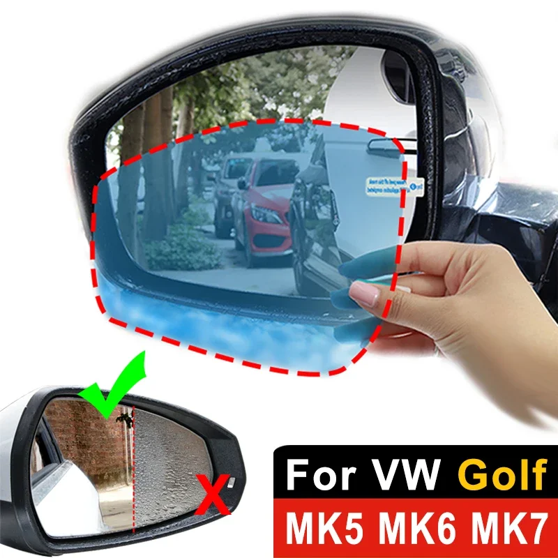 

Rearview Mirror Anti Fog Rainproof Film Sticker For Volkswagen VW Golf 5 6 7 MK5 MK6 MK7 Car Side Window Waterproof Protector