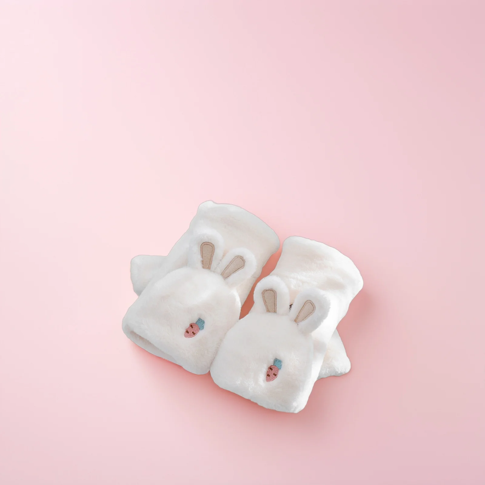 1 زوج دافئ أرنب الأذن أصابع أقل قفازات الشتاء حماة اليد يندبروف لطيف الكرتون قفازات للنساء ركوب الدراجات