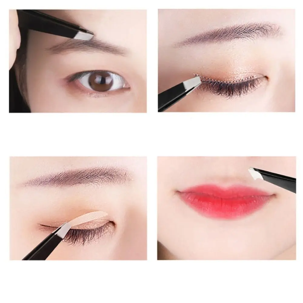 الفولاذ المقاوم للصدأ الحاجب ناتف الشعر المهنية عصا الرموش الصناعية الحاجب التشذيب كليب أدوات التجميل الملقط مجموعة