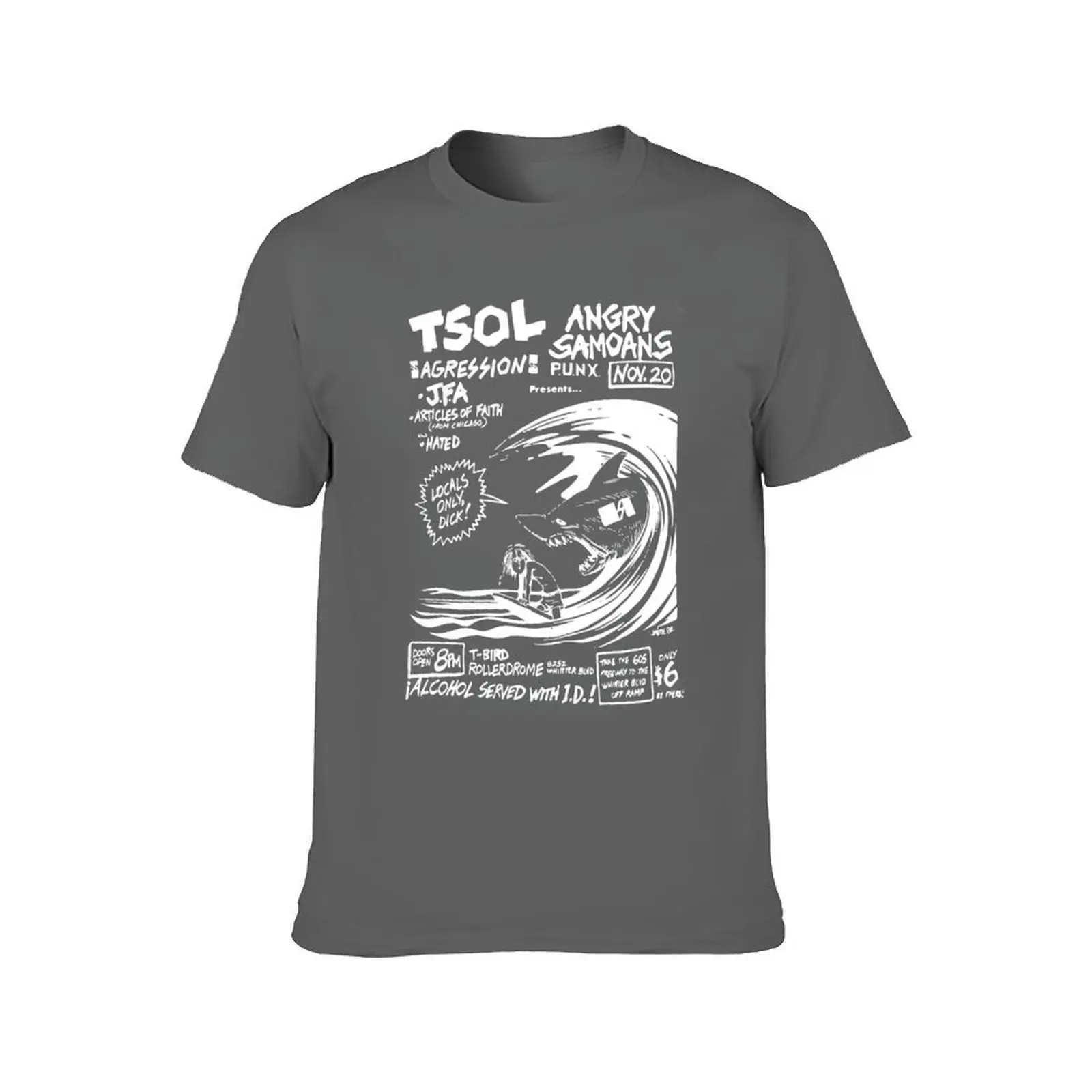 Old 1982 L.A. punk show poster – TSOL & Angry Samoans T-Shirt t shirts designer T-Shirt