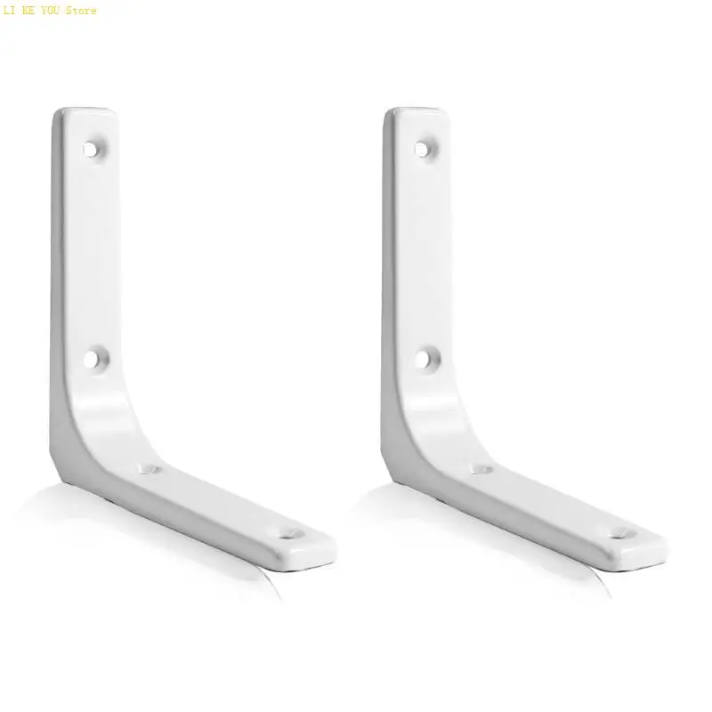 W3je 4PCS Heavy Duty Wall Mount Bloßschelfklammern für Küchenbüro und Garage