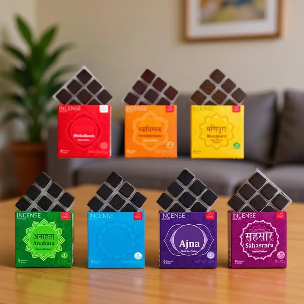 

Набор благовоний для 7 чакр - Комплект для баланса и медитации - Натуральные для йоги и оздоровления