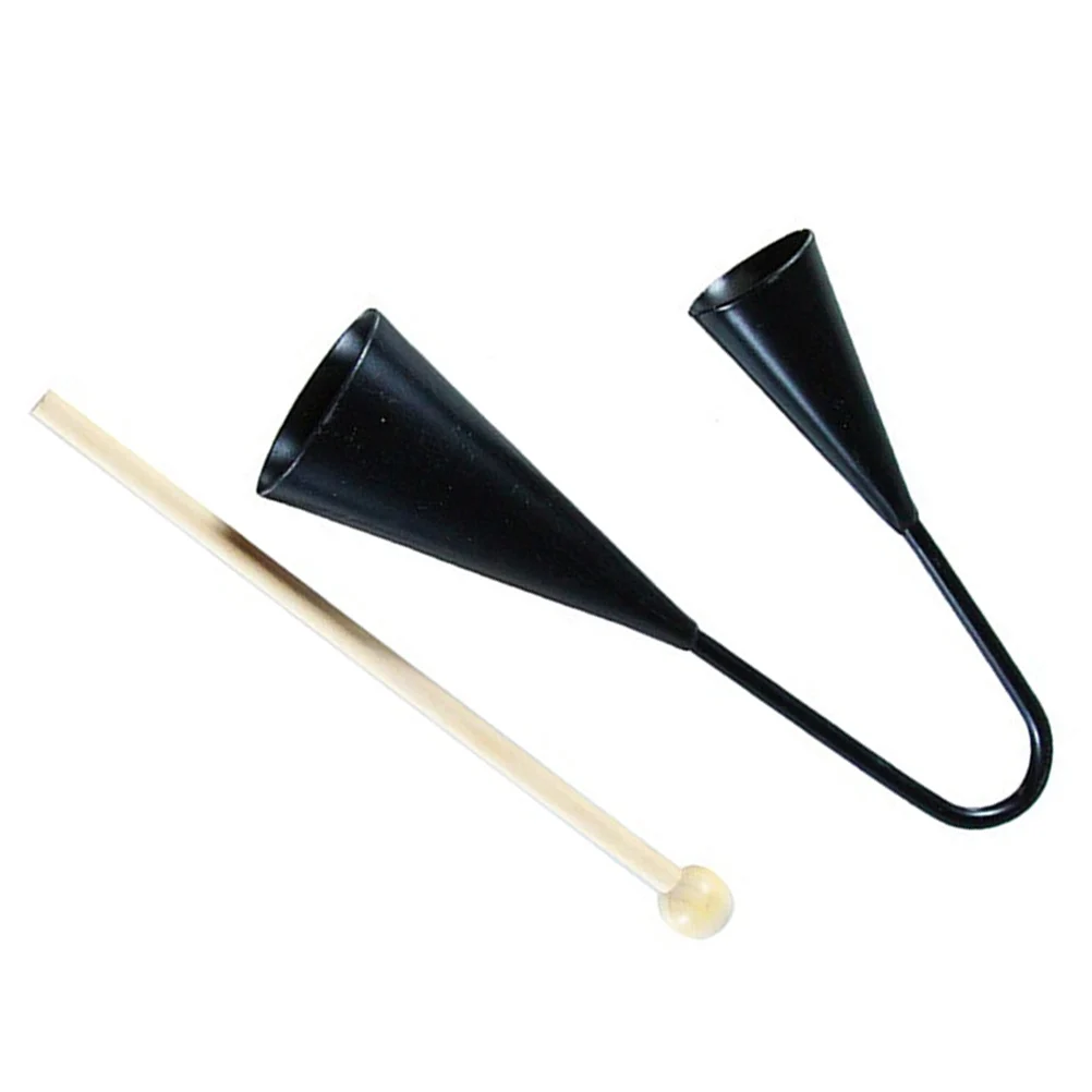 

Agogo Bell Tone Kids Musical Instrument Percussion Instrument Percussion Durable Portable Handheld Latin Music Black