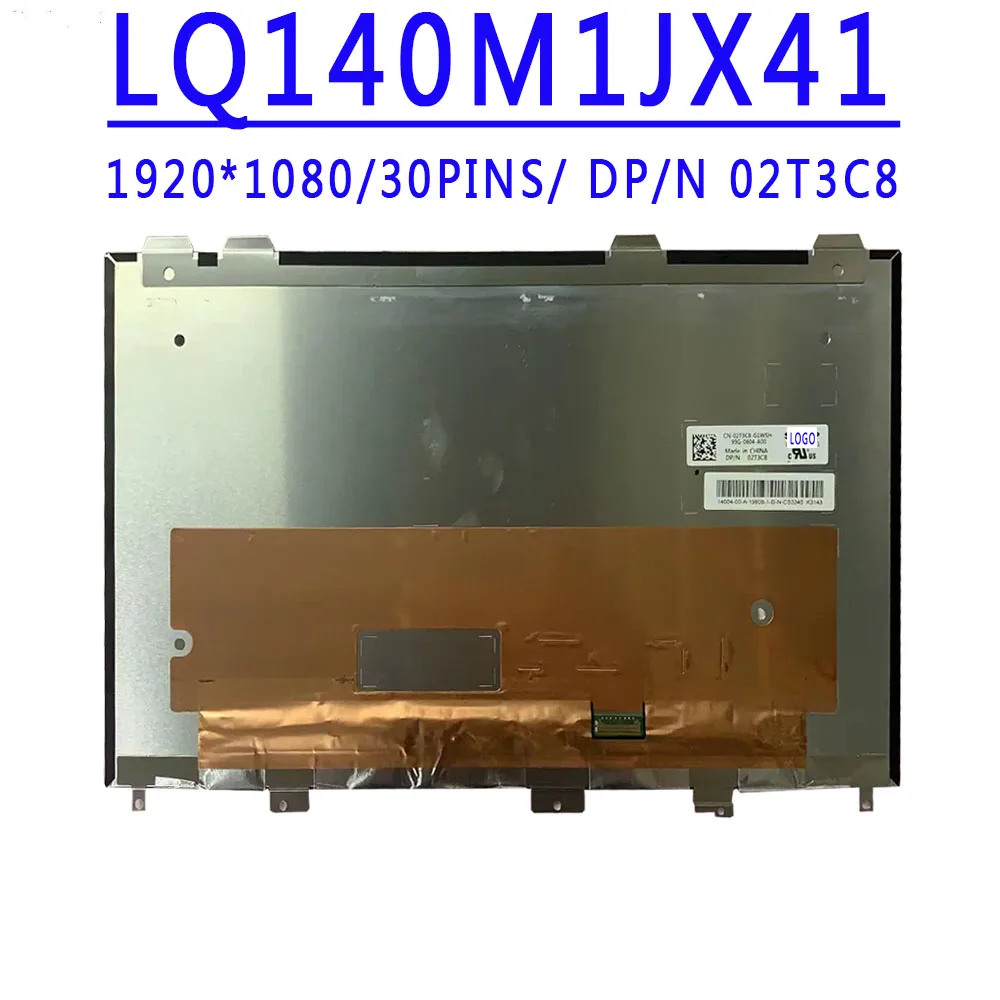 DP/N 02T3C8 LQ140M1JX41 14.0 INCH FHD 1920X1080 30Pins EDP LCD Screen For Dell Inspiron 14 7490 P115G P115G001 Laptop LCD Screen