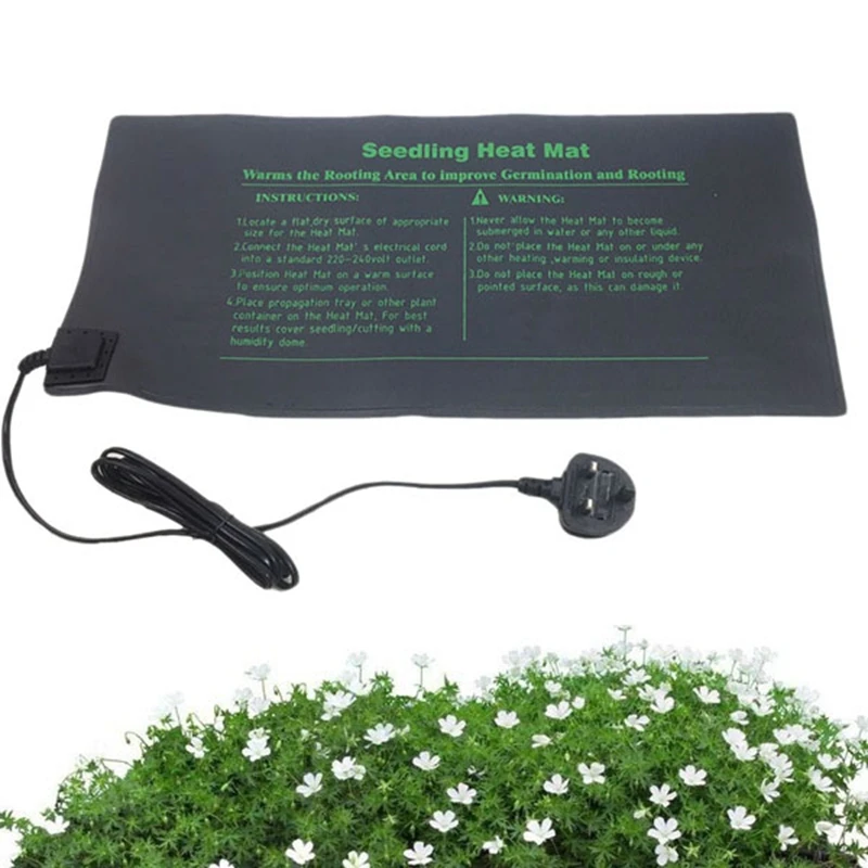 18W Seedling Heat Mat Hydroponic Waterproof Plant Seed Reptile Plant Heating Pad Hydroponics Garden Supplies UK Plug