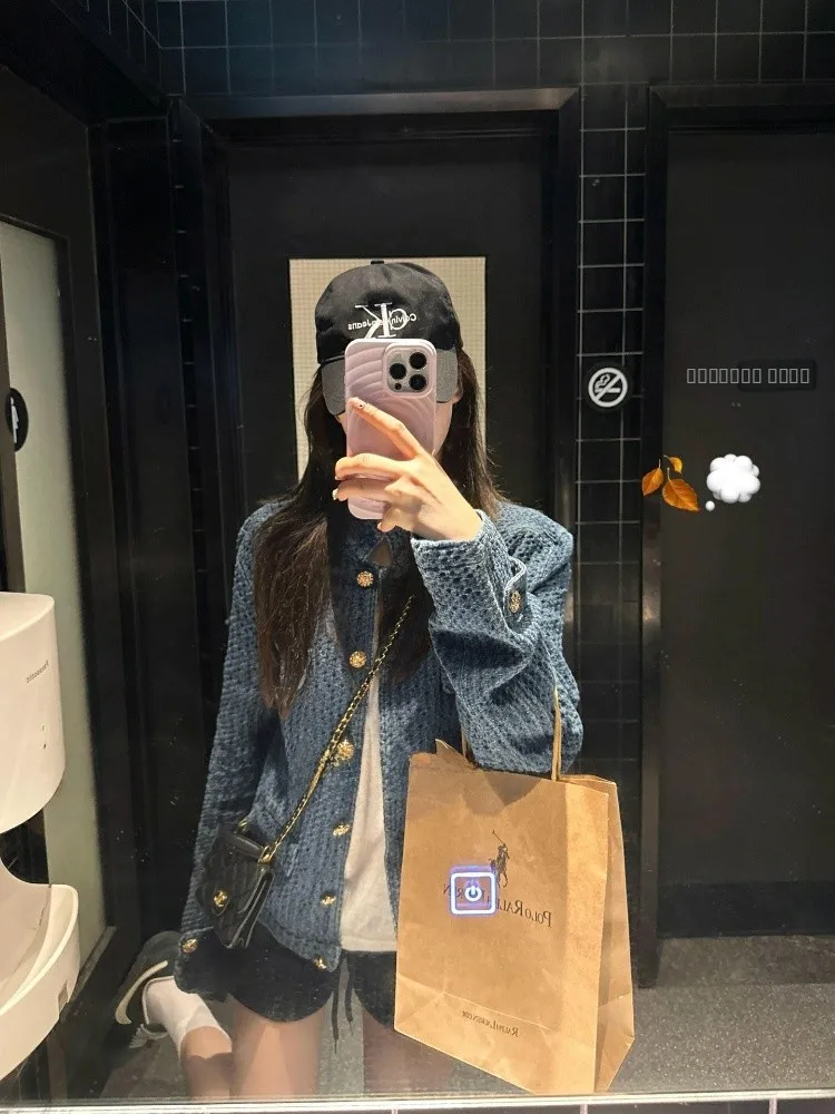 itop-vintage-bleu-denim-ouvert-cardigan-coupe-ajustee-polyvalent-femmes-haut-de-haute-qualite-sens-decontracte-tricote-long-sve-manteau