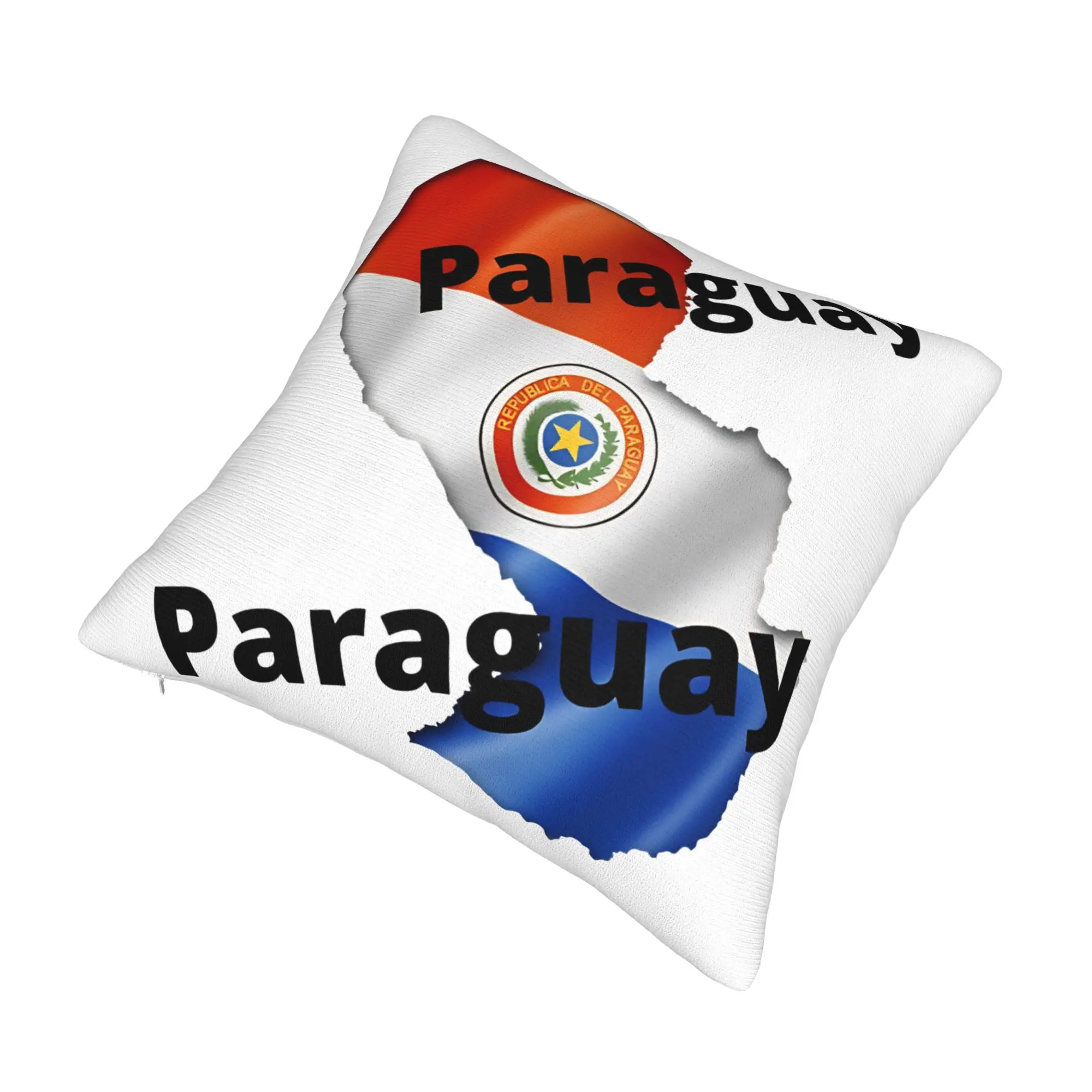 Decorative Pillowcase Paraguay Flag Stuff Car  Pillow Case Cover Zipper Multiple Sizes