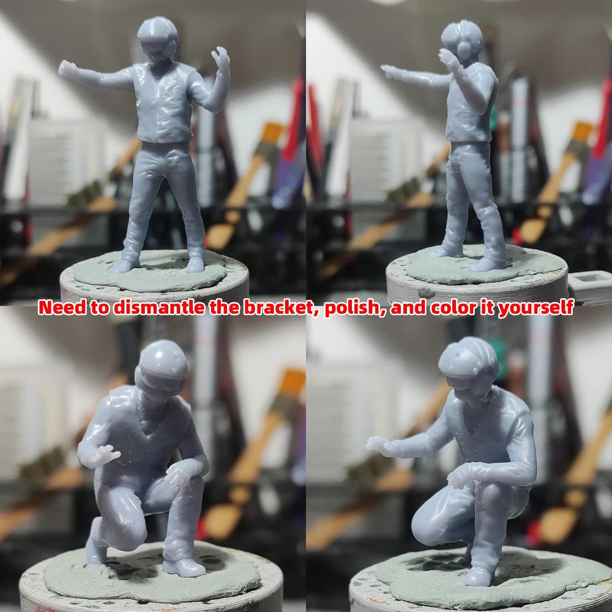 1/35 1/48 1/60 1/72 1/100 1/144 Modellbausatz 3D Harz Miniatur Soldatenfiguren Diorama Unbemalte Bodenbesatzung DIY für Gundam – Detail 3
