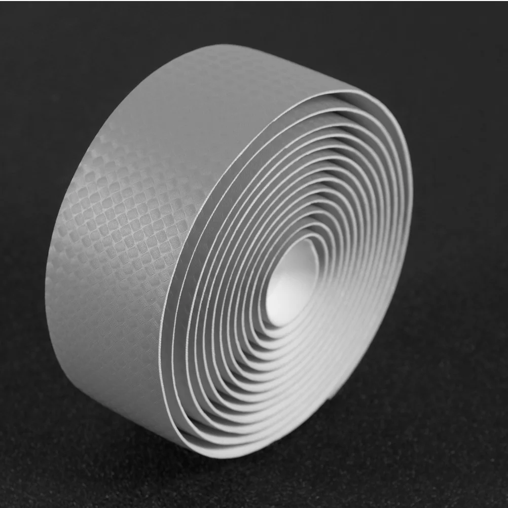 1 مجموعة ألياف الكربون المقود الشريط ماصة للصدمات عدم الانزلاق التفاف ل الطريق دراجة هوائية جبلية الدراجات الفضة مع المقابس النهاية #6