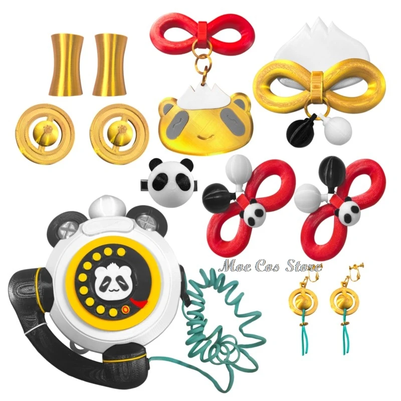 Moe Cos Store ZZZ Dialyn Cosplay Accessories Women Panda Girls Outfits Decors Zenless Zone Zero Halloween Cute Earring Prop view 5