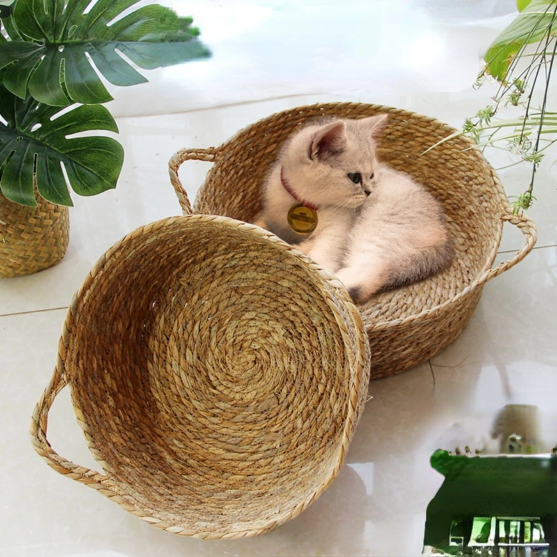 

Cat litter rattan straw net red cat litter four seasons general summer cool litter mat cat scratching board pet meow