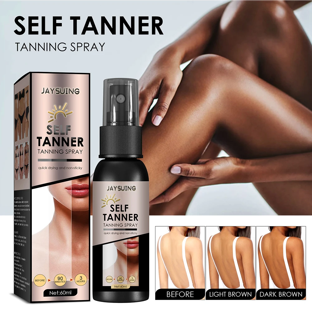 Self Tanning Sprays Mist Airbrush Bronzing Mist Sunless Tanning Solution Deep To Natural Sprays Quick Tan Sprays For Body 60ml