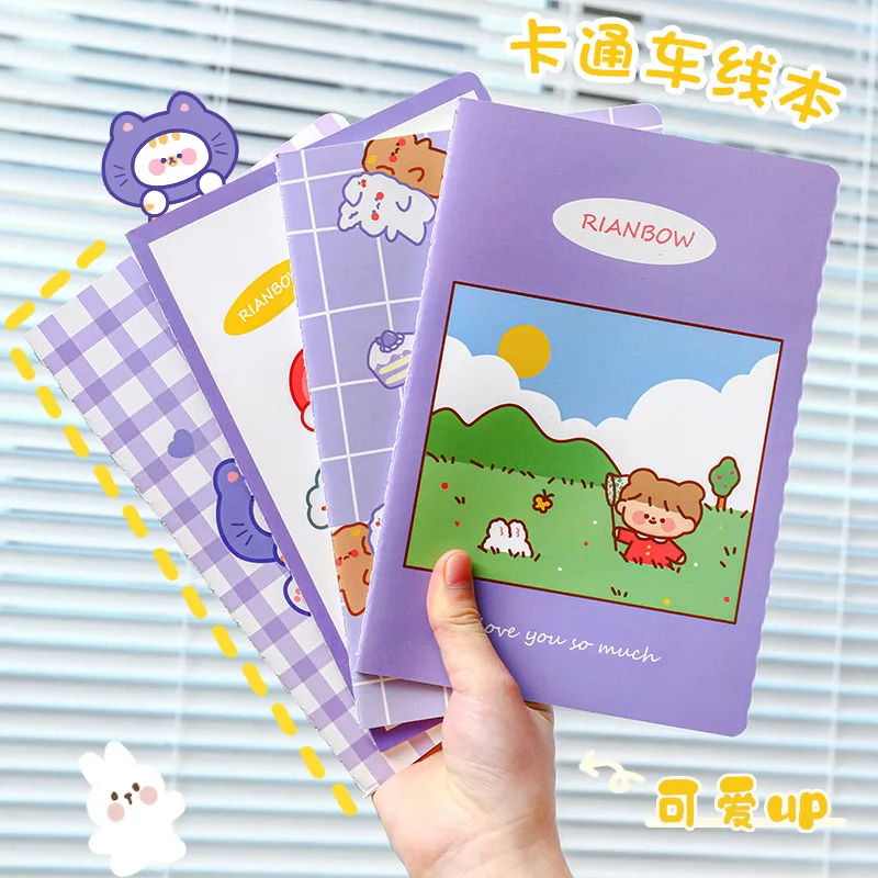 Notebook A5 Student Stationery Kawaii Cute Cartoon Bear Christmas Practice Note Planner Journal Memos Diary Notepad Notebook