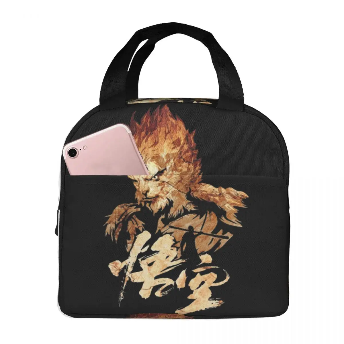 Lunch Bag Black Myth Wukong Video Game Insulated Cooler Portable Picnic Work Gamer Gaming Canvas Lunch Box Food Storage Bags