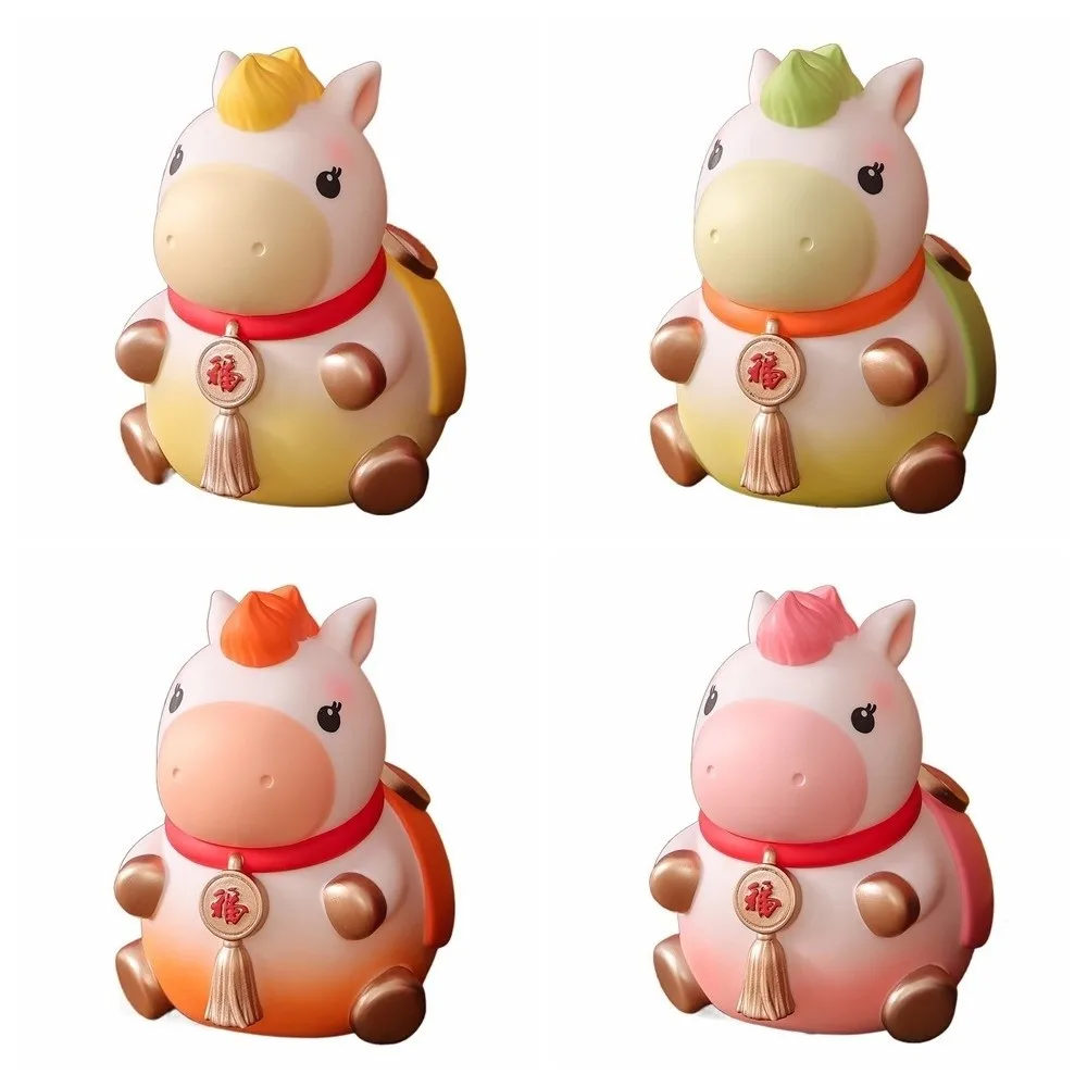 กระปุกออมสินรูปม้าการ์ตูน ป้องกันการตกแตก ของตกแต่งบ้าน ของสะสม รุ่นม้า