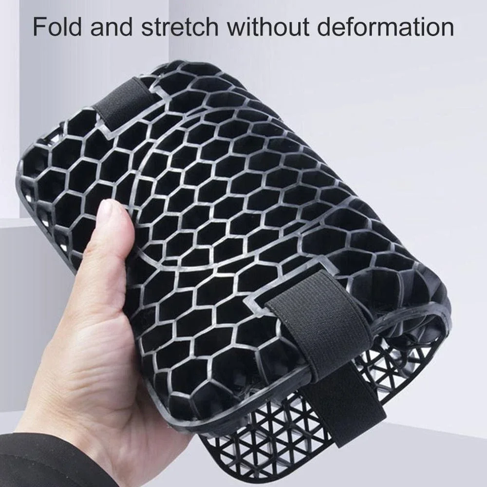 Motorcycle Gel Seat Cushion,Seat Cushion Available for Rear Passengers Honeycomb Structure Breathable Anti-Skid Shock Absorption