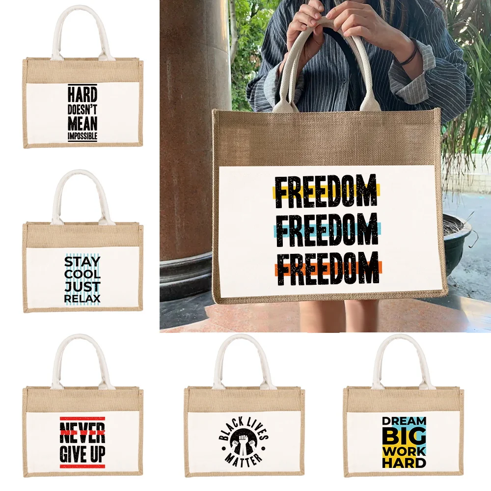 

Handbag Jute Bag Linen Shoulder Bag Sacks Jute Imitation Sacks Linen Bags Women Shopping Bags Designer Tote Bags Freedom 2023