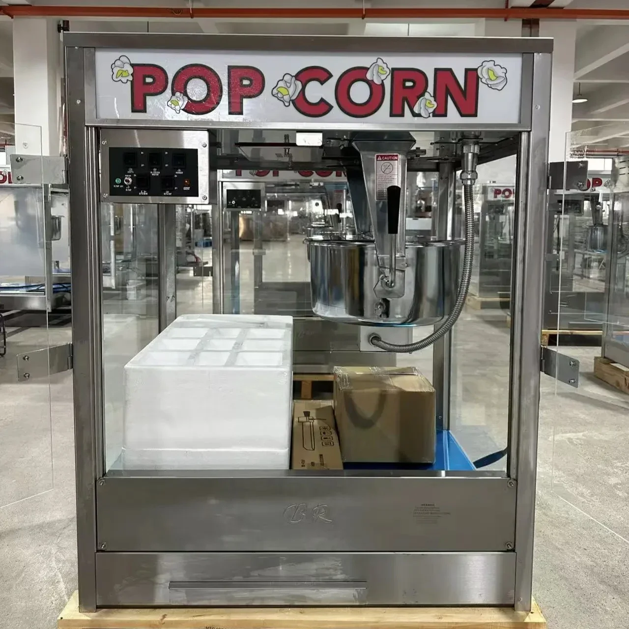 Industrial Electric Automatic 32oz Popcorn Machine Commercial Popcorn Maker for Events Amusement Parks And Concessions