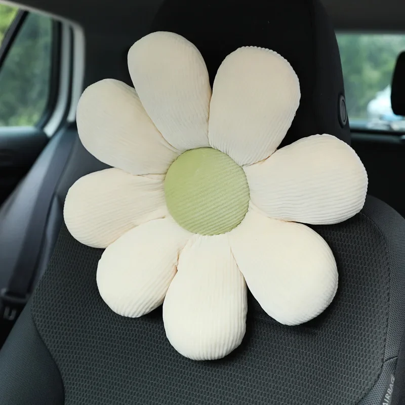 Sun Flower Neck Cushion Seat Belt Shoulder Pad Car Accessory Cute Car Neck Pillow Universal Cars Pillow Neck Pillow Travel Parts