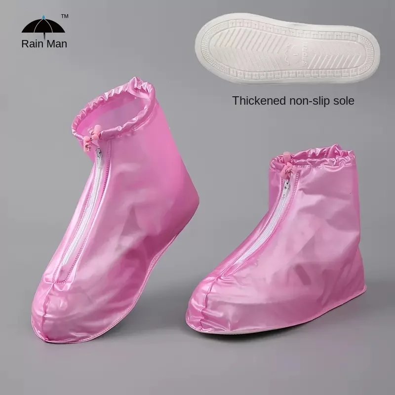 Nuovo copriscarpe antipioggia con strato impermeabile antipioggia copriscarpe spesso antiscivolo resistente all\'usura uomo donna copriscarpe