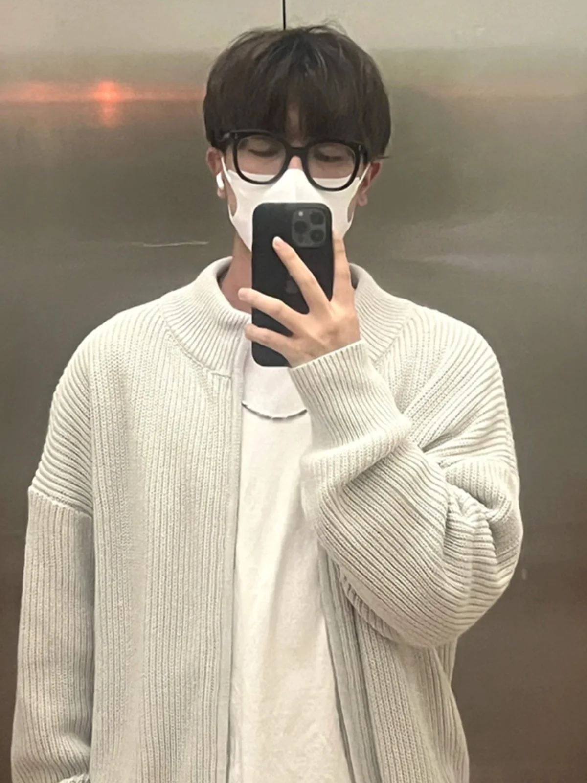 

Moccasin Color Stand Collar Open Cardigan Sweater for Men Winter New Sle Cleanfit Teenage College Sle Haome Knitted Ou...