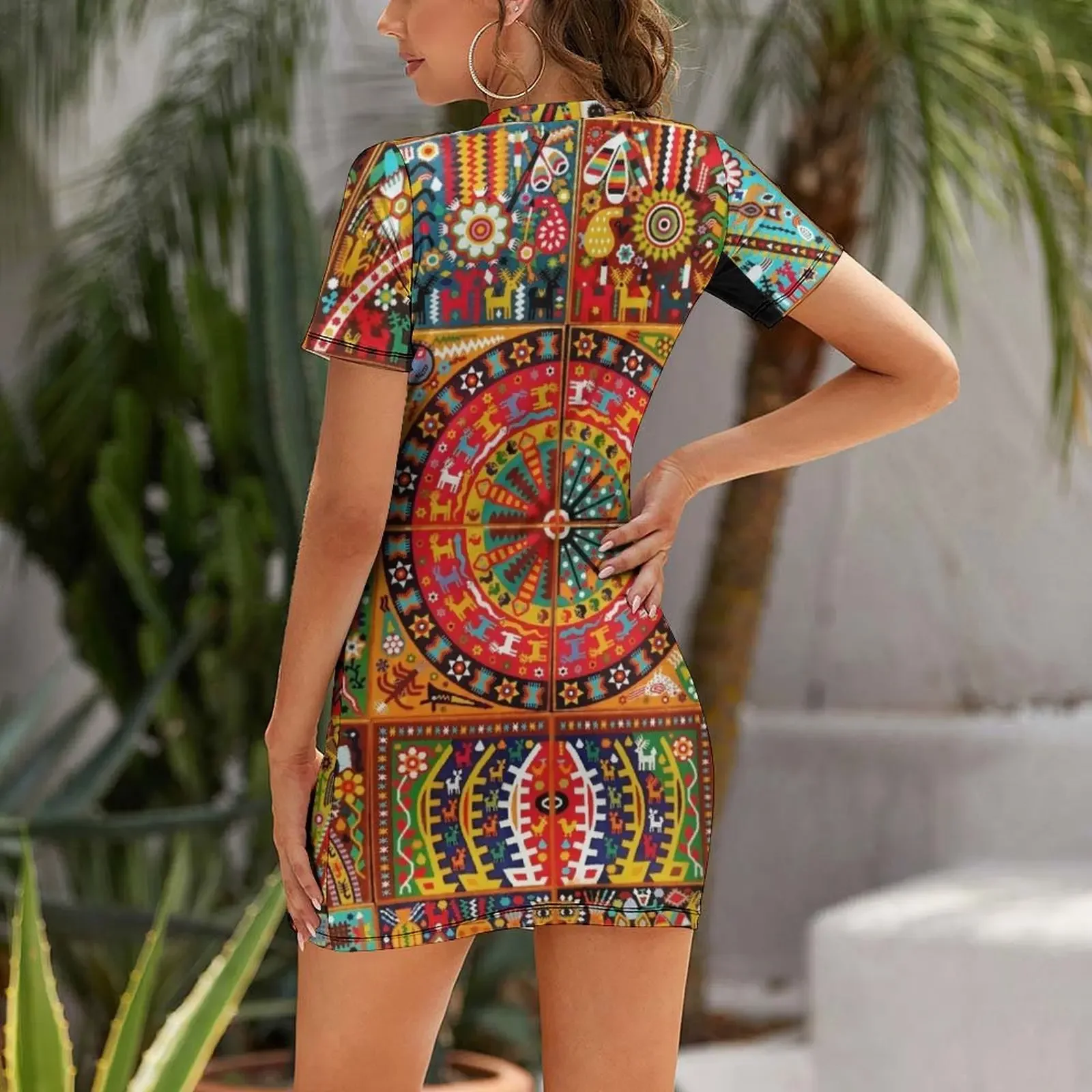 MEXICO ART Short-Sleeved Dress summer dress for women 2025 women's evening dresses summer dress womens 2025 Prom gown