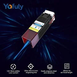 Yofuly 40W modulo Laser 20W strumenti Laser Spot compressi ad alta potenza per incisore Laser fai da te legno MDF taglio CNC incidere metallo