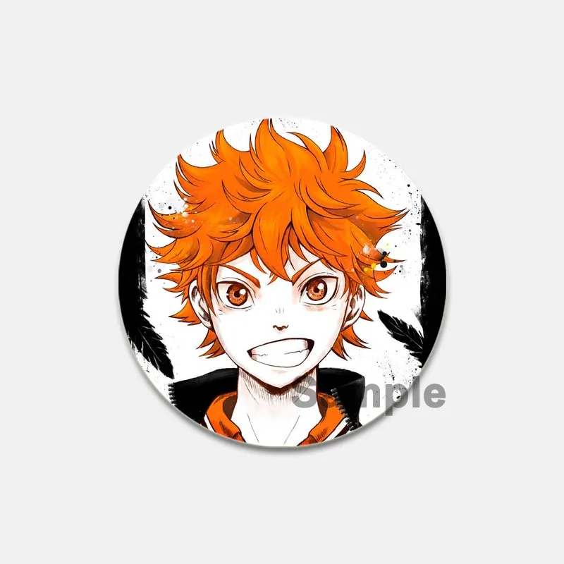 Haikyuu!! Spille smaltate Tobio Kageyama Shoyo Hinata Spilla Collezione di fan Distintivi da bavero Uomo Donna Gioielli di moda Decor Regali