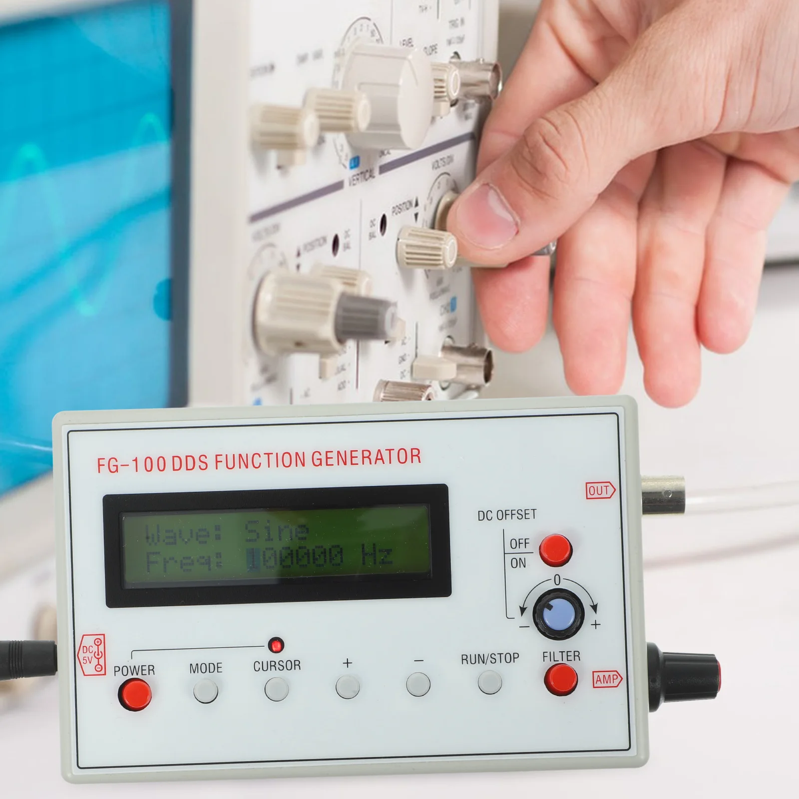 ボード正弦波三角形正方形出力 1Hz 500KHz 周波数範囲ワイド電源 35 10V デュアルオーディオ用