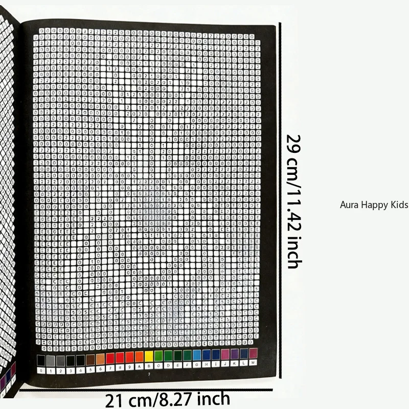 One Pixel Style Digital Coloring Picture Book 32 Different Patterns Complete The Painting Work Through Digital Prompts Coloring