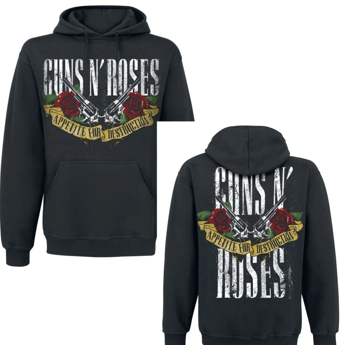 Fit Appetite for Destruction Banner Guns N Roses Sudadera con capucha 2026 Otoño e invierno Lujo de alta gama es tanto para hombres como para mujeres Top Y2k
