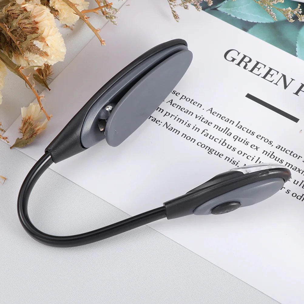 

2pcs 0.17W Led Book Light Clip Portable Reading Lamp For Books In Bed Lightweight Non Flickering Natural Light Gray
