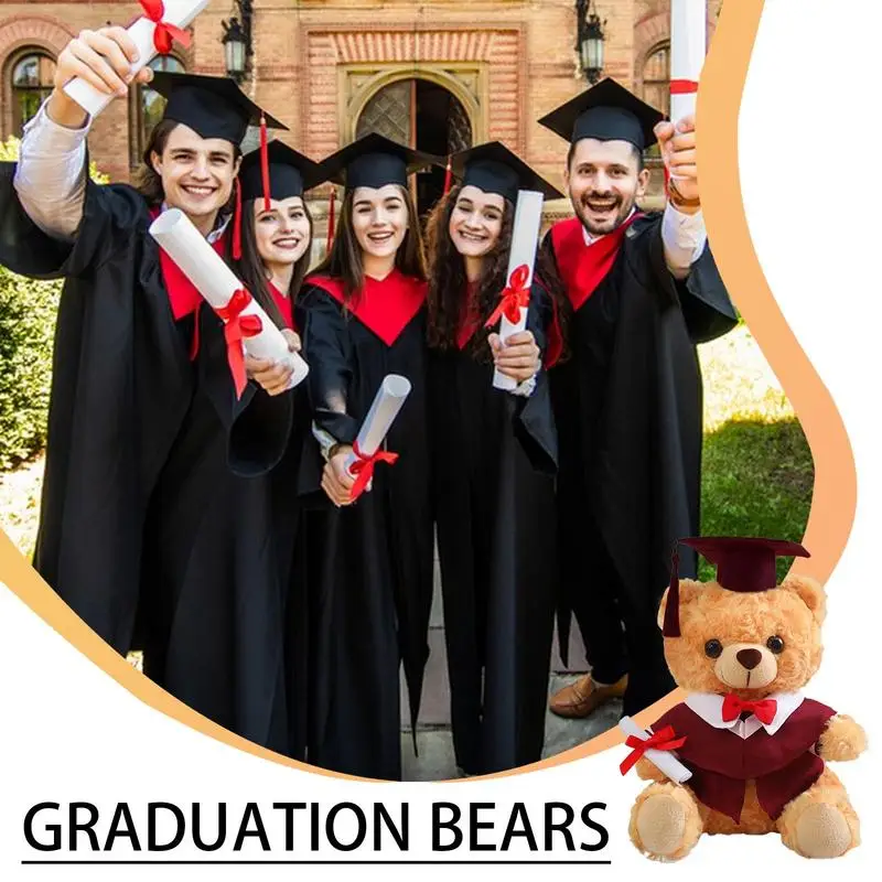 

Graduation Bear 9.8 Inch Soft Graduation Plush Stuffed Animal Doll Plush Toy with Hat and Gown Celebratory Souvenir for Class of