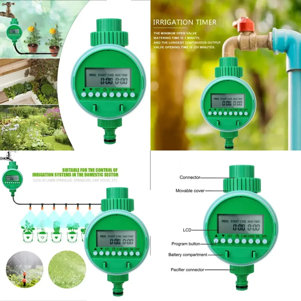 

Intelligent LCD Display Electronic Watering Clocker Automatic Irrigation Timer Garden Water Control Device Valve Controller.