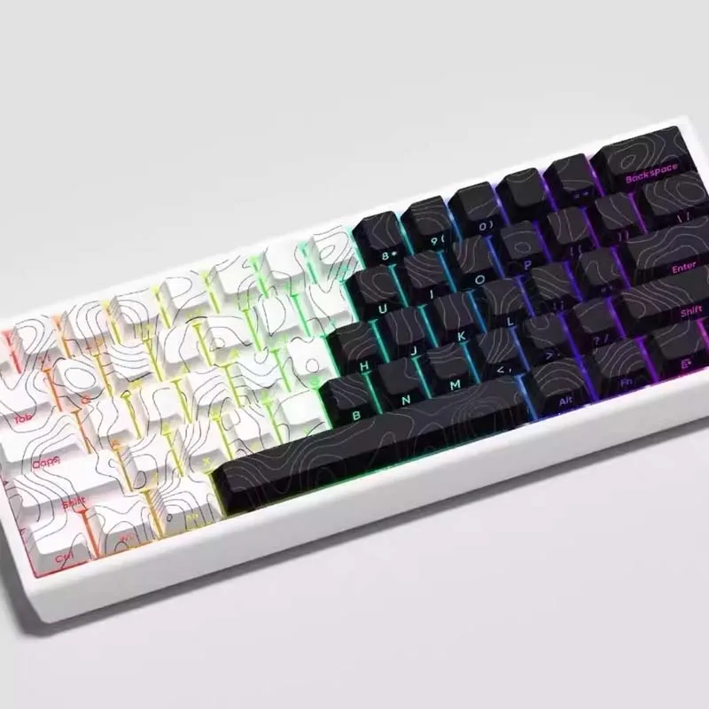 Side Gravura Backlit Keycaps para teclado mecânico, Wooting Cherry Profile, PBT, MX Switch, compatível com 68, 87, 104 chaves