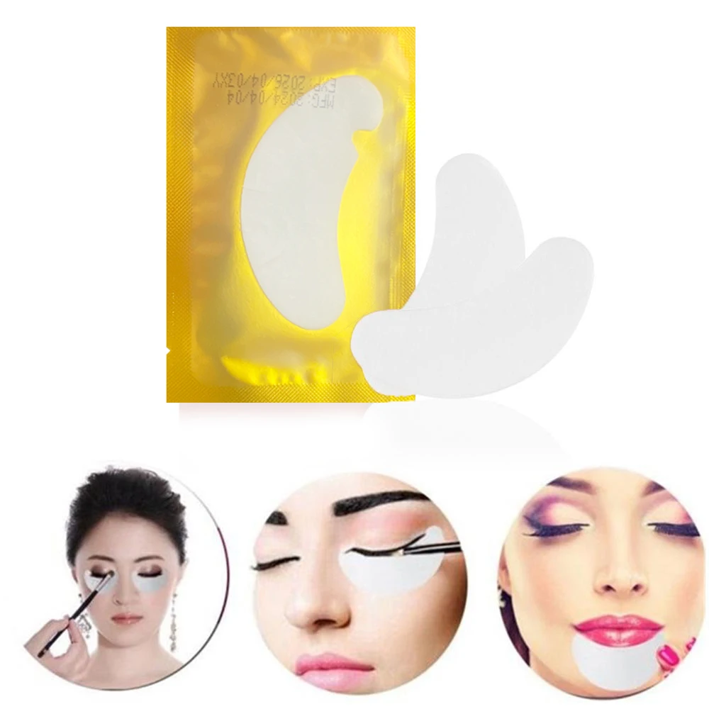 50 Pairs Set Under Eye Pads,Eyelash Extension Gel Patches, Lash Extension Lint Free Under Hydrogel Eye Mask Pads Beauty Tool