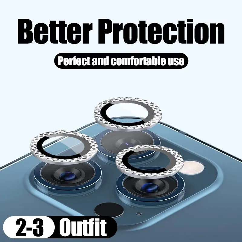 Protector de lente de cámara para iPhone, vidrio Protector para iPhone 14, 15, 16 Pro Max, 16Pro, 16Plus, 14, 15 Pro Max, 3 unidades