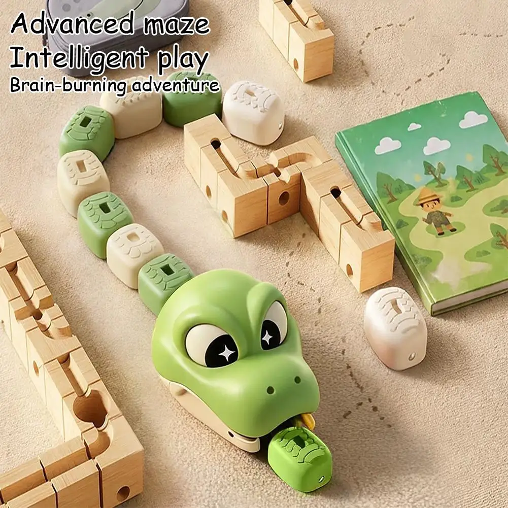 Remote Control Magnetic Snake Toy, 2 Player Competitive Eating Itself Snake Toy for Toddlers Boys Girls Parent-Child Interactive