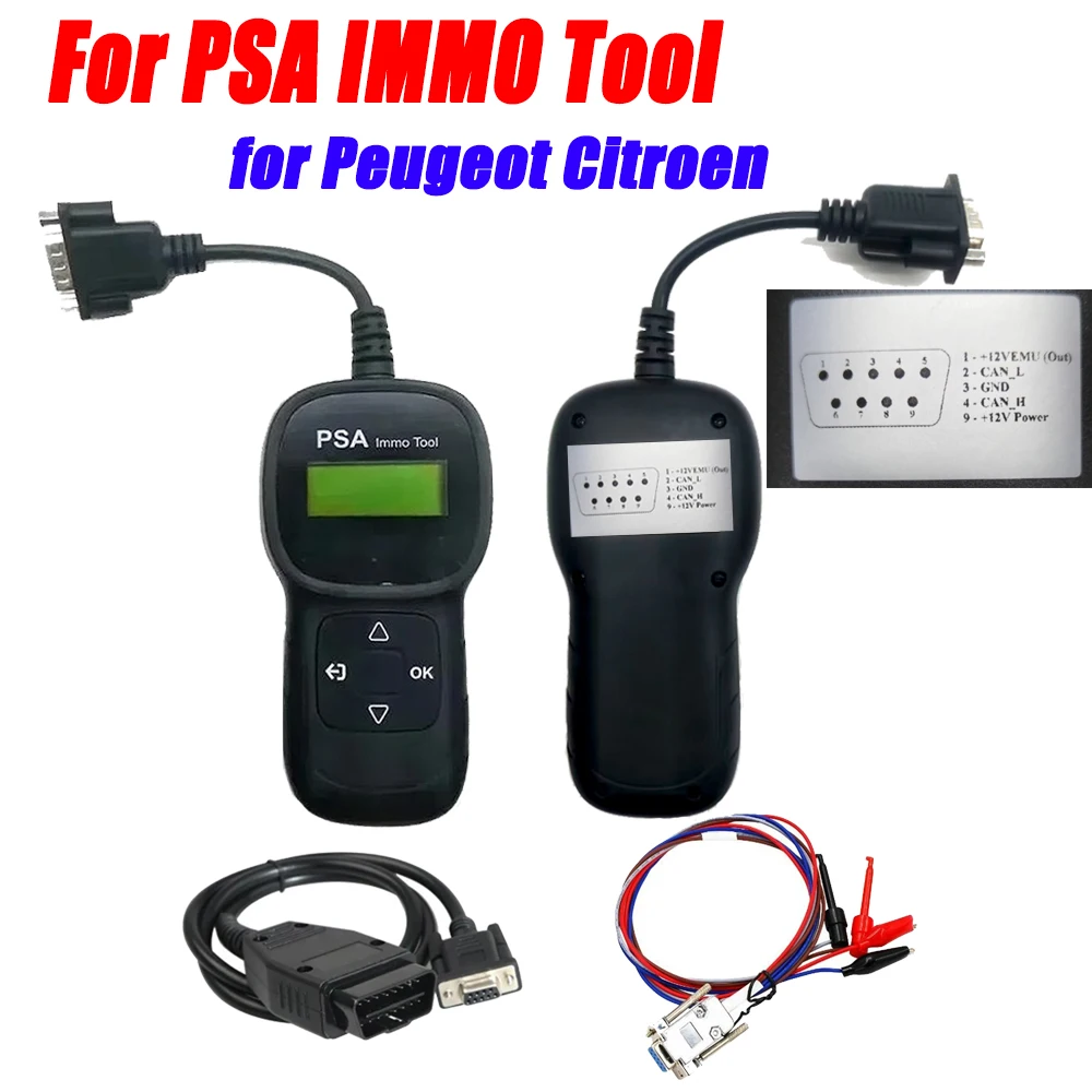 For PSA IMMO Tool OBD Key for Peugeot Citroen From 2001 to 2018 PIN Code Reader Mark Key Simulator IMMO Emulator