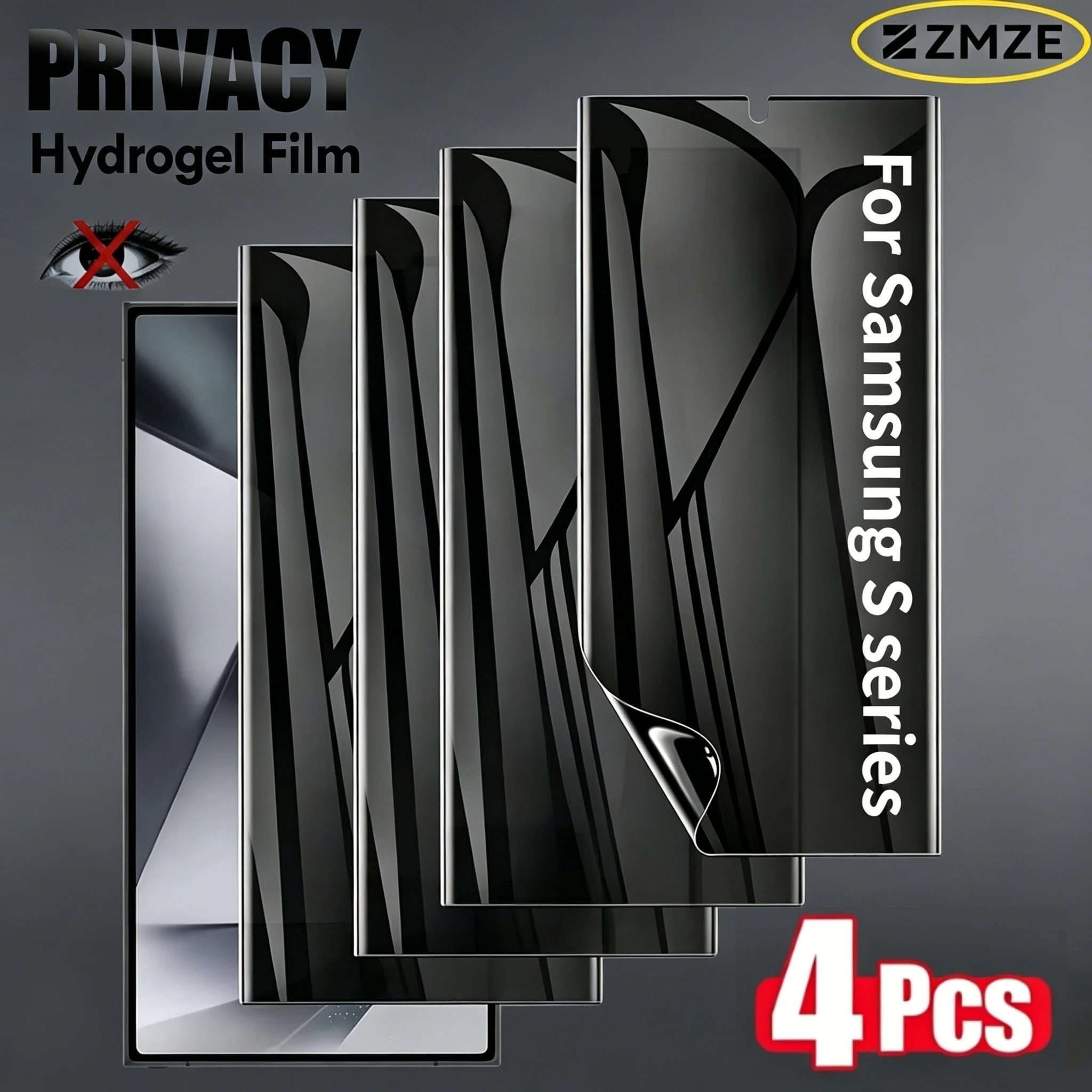 4Pcs Privacy Hydrogel Film for Samsung Galaxy S26 S25 S24 S23 S21 S22 Ultra Plus Edge FE Screen Protector Anti-Scratch Anti-Spy