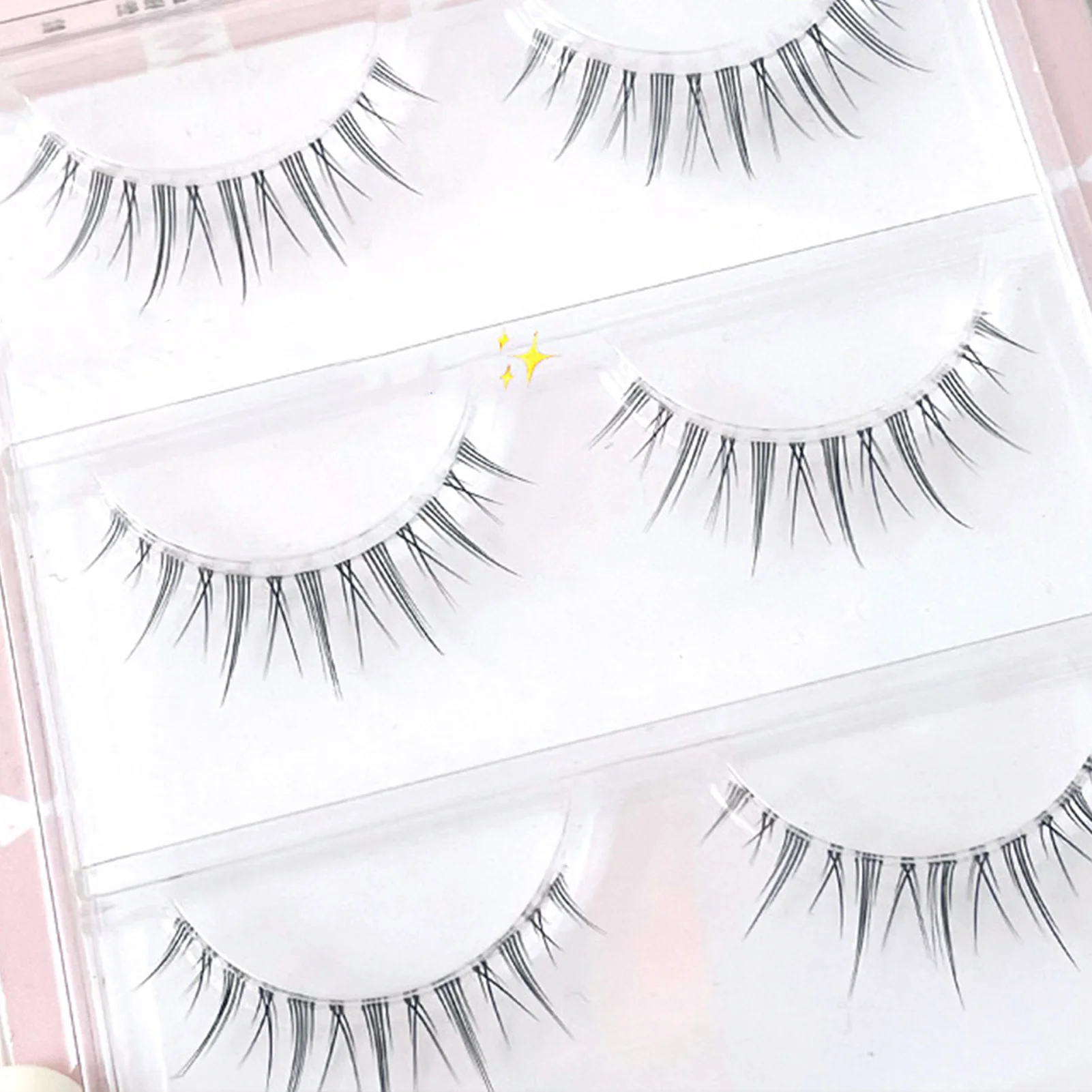 Clear Band Grafting Eyelashes Fluffy Volume Long Thick Lashes Fake Lashes for Women Natural Eye Makeup