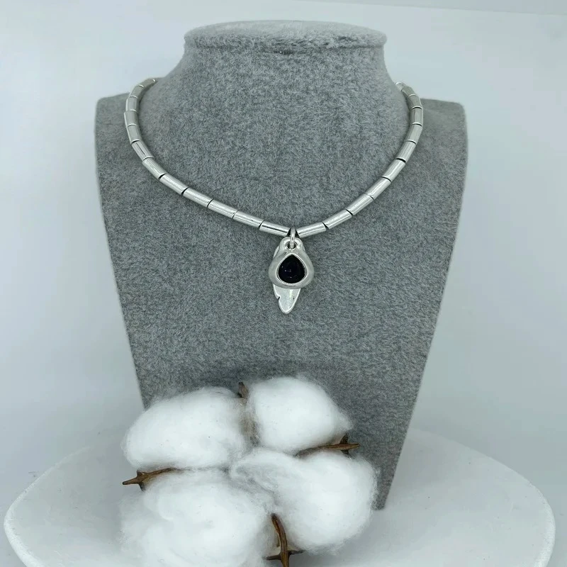 

Нежное индивидуальное ожерелье с подвеской в виде листьев аметиста в светском стиле, женские аксессуары, подарки на праздник друзьям