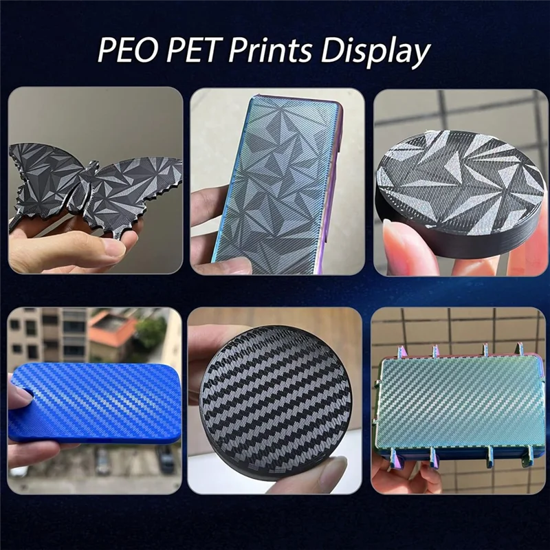 

3D-принтер PEO PET, объединительная пластина для 3D-принтера Bambu-Lab X1/X1C/X1E/P1P/P1S/A1, PEO + углеродное волокно, ПЭТ-поверхность257x257 мм-Y18A