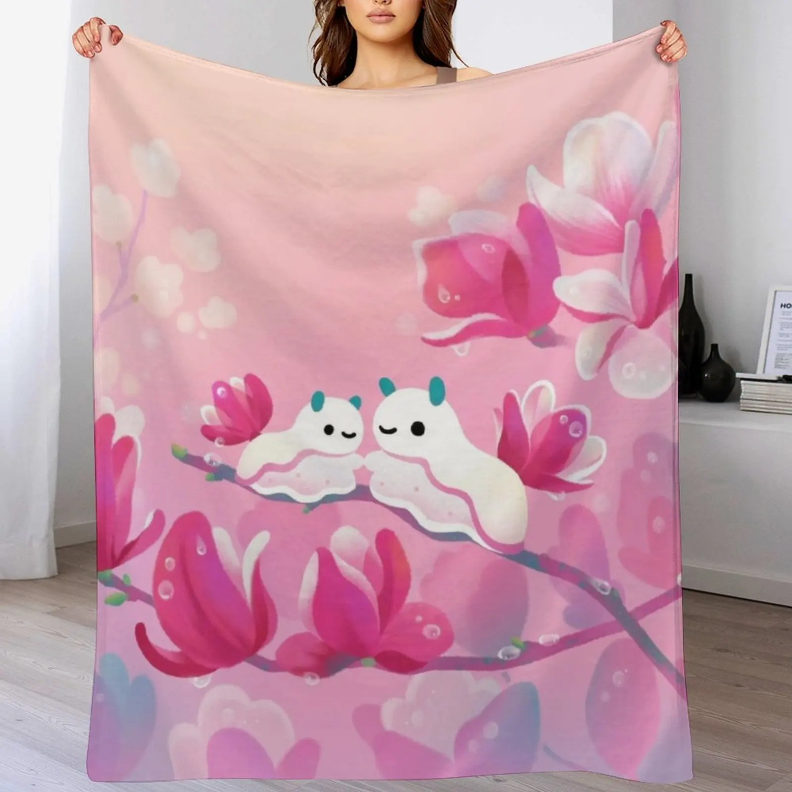 Magnolia sea slug Throw Blanket Multi-Purpose anime Blankets