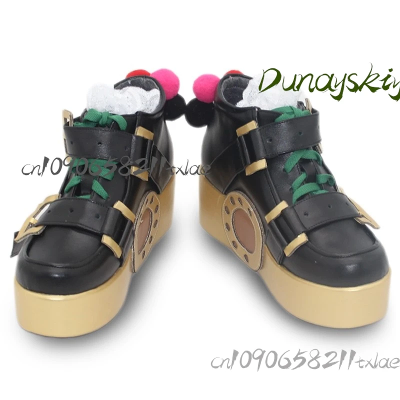 لعبة Zenless منطقة صفر Dialyn النساء الرجال تأثيري أحذية الأحذية السراويل Liuyin أحذية منصة سوداء Jirai Kei المرحلة اليومية كرنفال #6