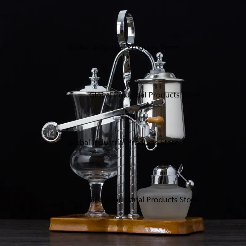 Gold Vacuum Syphon Coffee Maker Balancing Siphon Coffee Machine for Espresso Brewing